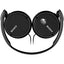 Sony MDR-ZX110AP Wired On-Ear Headphones with Mic - Black - Front