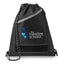 Spark Sport Drawstring Backpack with Diagonal Zip Pocket - Black - View 1