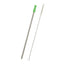 Stainless Steel Straw and Cleaning Brush - Green Tip - Laser