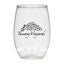 Stemless Wine Glass, 16 oz - Clear - Silk Screen