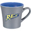 Stormy Matte Gray Ceramic Mug, 12 oz Laser Engraving - Royal - Front