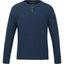 tentree TreeBlend Henley with Long Sleeves for Men Embroidery - ten Moonlit Ocean Heather - Front