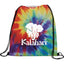Tie Dye Pattern Drawstring Bag - Multi-Colored - Front