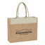Tote Bag in Jute with Front Pocket - Silk Screen
