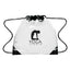 Touchdown Drawstring Backpack in Clear EVA - Clear with Black - Silk Screen