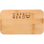 Two Tier Bamboo Fiber Bento Box with Utensil Storage Laser Engraving - Beige - Front