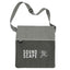 Two-Tone Heather Crossbody Tote in Recycled Polyester Embroidery - Graphite - Front
