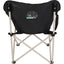 Two Tone Portable Camp Chair, 300 lb Capacity Transfer - Black - Front