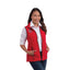 Tyndall Microfleece Vest with Contrast Binding for Women Embroidery - Team Red - Flat