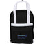 Varsity Backpack with White Webbing Straps Full Color - Black - Front