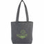 Washed Recycled Cotton Tote with Denim Look, 10 oz Embroidery - Black - Front