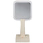 Wellable Lighted Magnifying Mirror with Stand and Phone Holder Full Color - Cream - Front