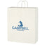 White Kraft Paper Shopping Bag, 16 x 19 Inches - White - Flexography