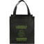 Wipe-Clean Grocery Tote, Laminated Inside and Out - Black - Front