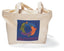 Zip Top Cotton Canvas Convention Tote Embroidery - Natural - View 1