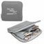 Zip Travel Organizer with Four Pockets, Recycled Full Color - Gray - Front