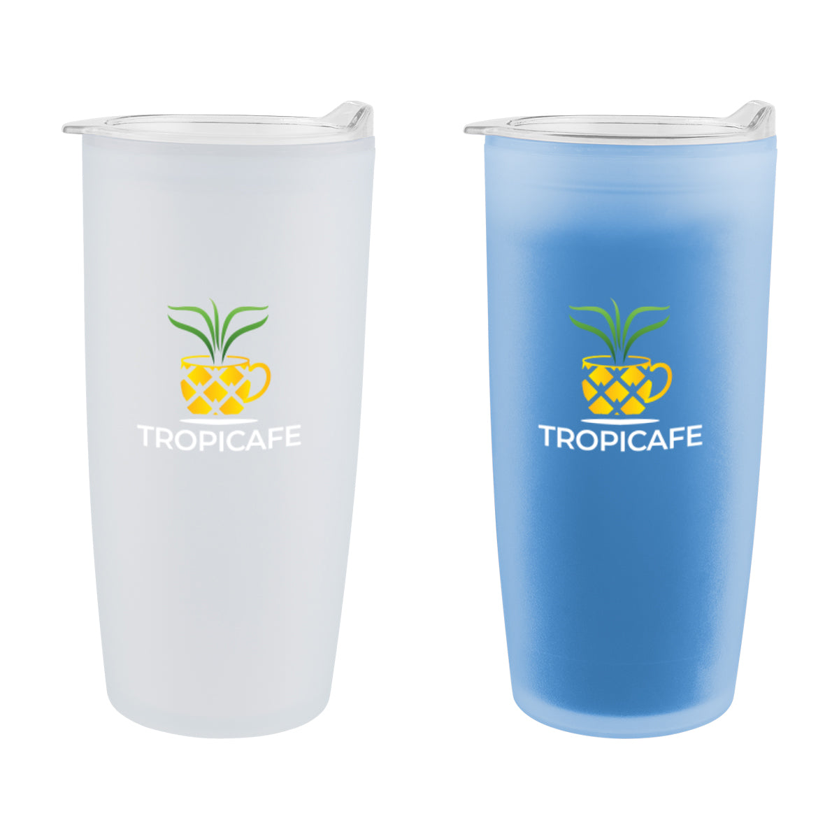 22 Oz. Mood Tumbler Full Color - Custom Promotional 22 Oz. Mood Tumbler - Frosted Changing Blue - Colorbrite