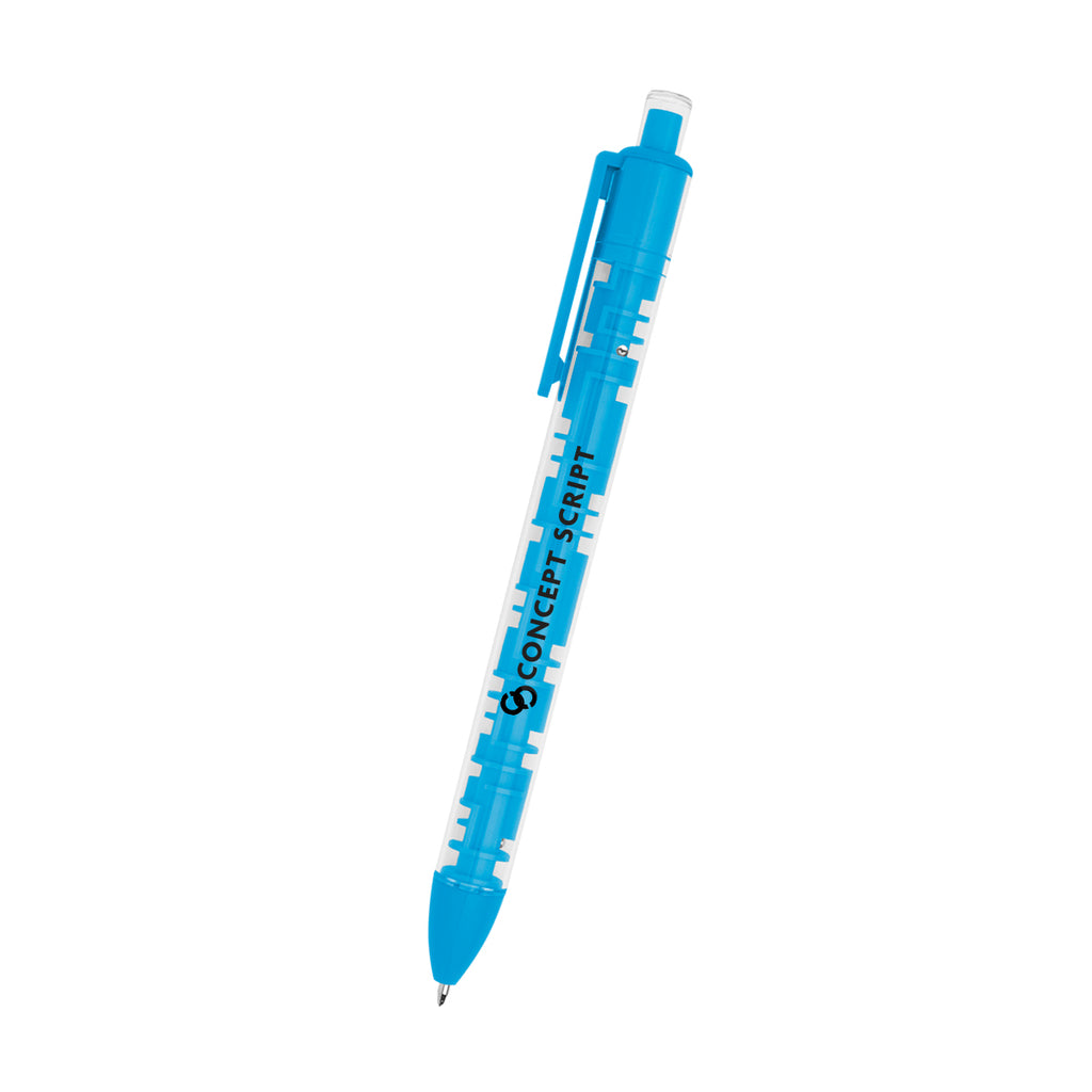 A-Maze Me Puzzle Pen - Blue - Silk Screen