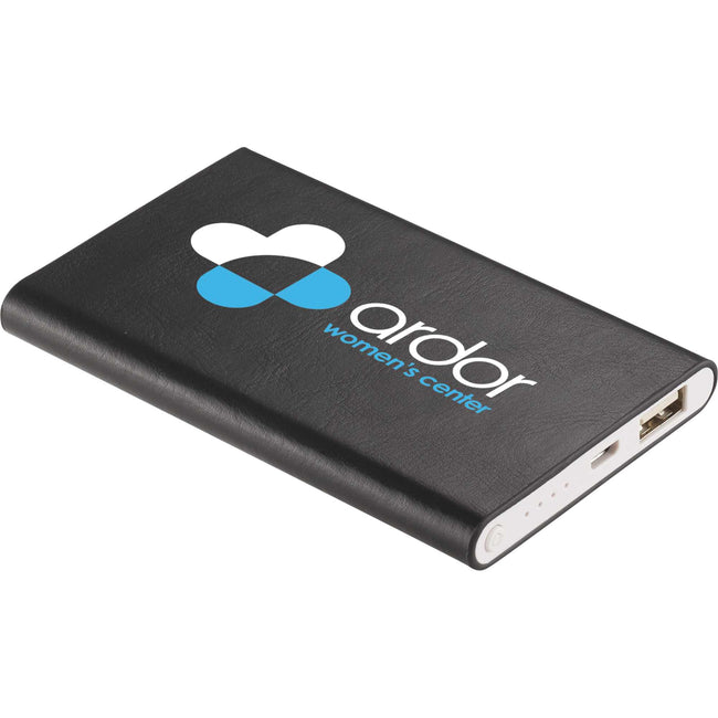 Abruzzo Leatherette Power Bank, 4,000 mAh Full Color