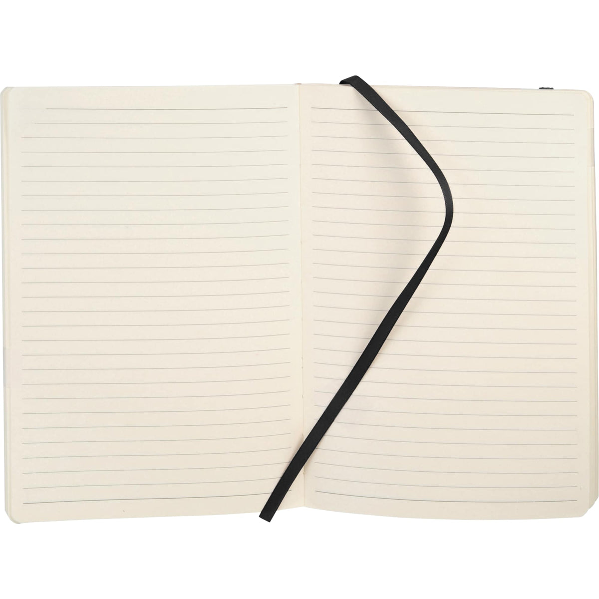 Abruzzo Soft Cover Journal with Back Pocket, 5.5 x 8.5 Inches Debossing - Black - Front 2