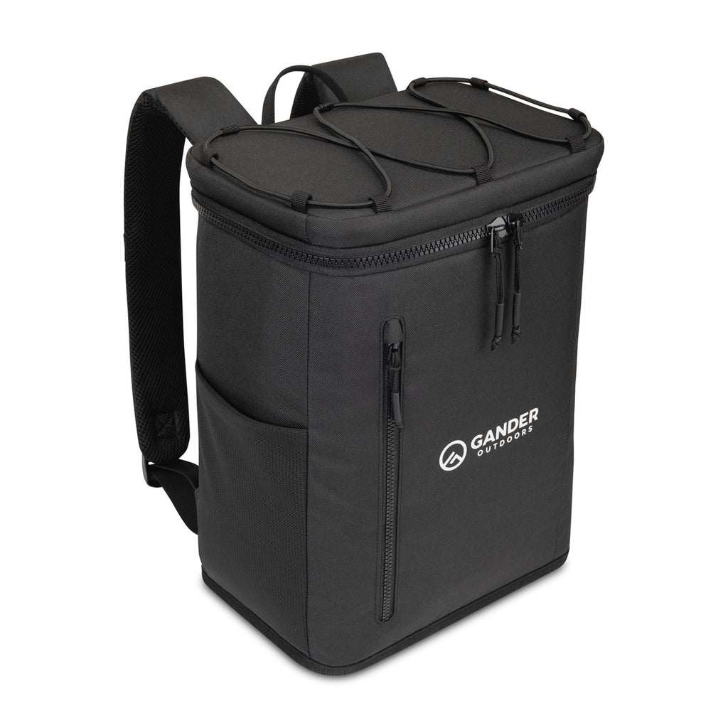 Acadia Recycled Backpack Cooler for 32 Cans Transfer - Black - View 2