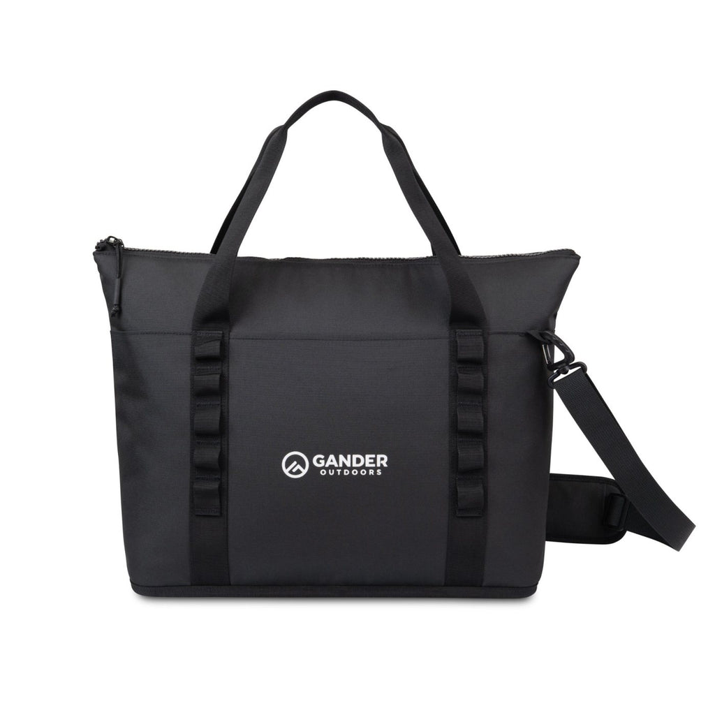 Acadia Recycled Tote Cooler for 36 Cans Transfer - Black - View 1