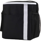 Accent Recycled Lunch Cooler for 12 Cans Embroidery - Black - Left Angle 2