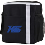 Accent Recycled Lunch Cooler for 12 Cans Embroidery - Black - Left Angle