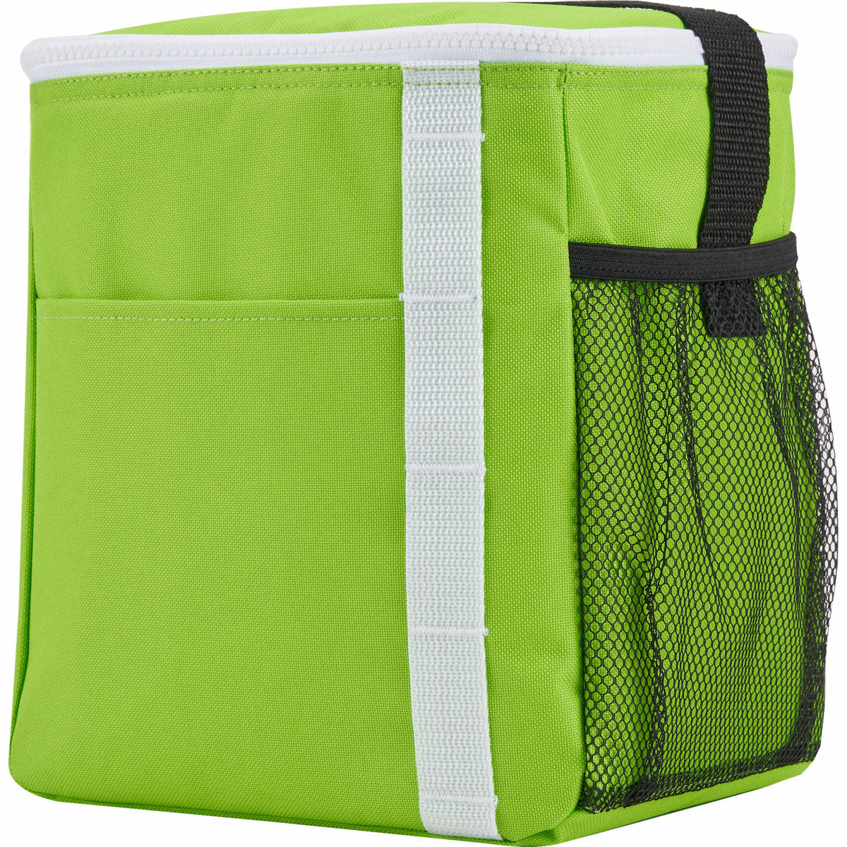 Accent Recycled Lunch Cooler for 12 Cans Embroidery - Lime - Left Angle 2