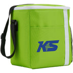 Accent Recycled Lunch Cooler for 12 Cans Embroidery - Lime - Right Angle