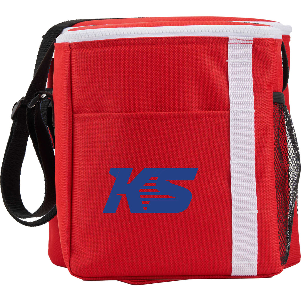 Accent Recycled Lunch Cooler for 12 Cans Embroidery - Red - Front