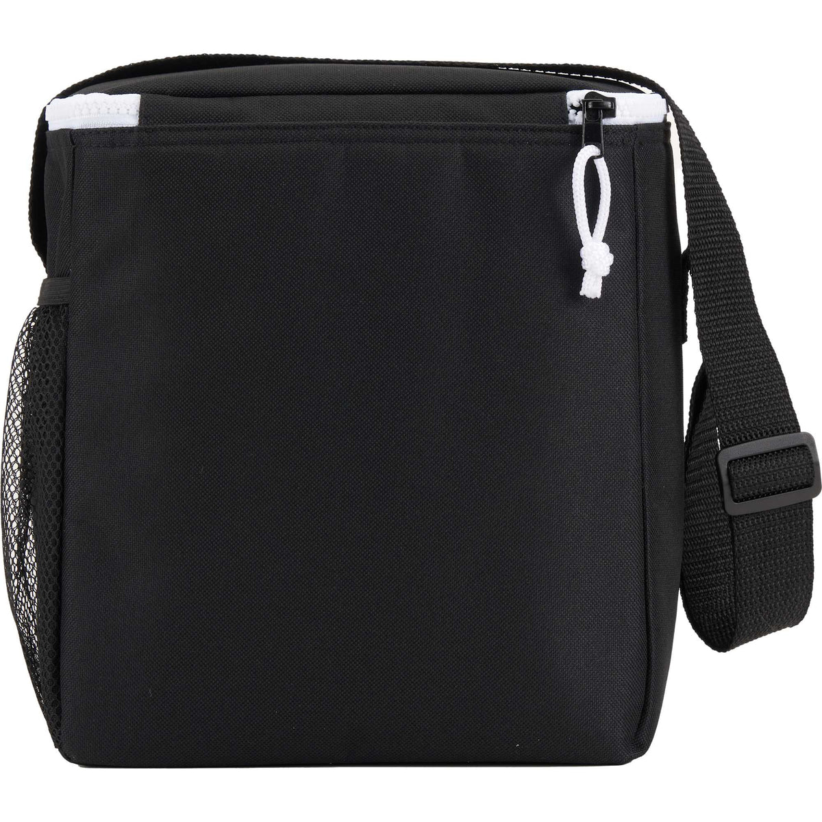 Accent Recycled Lunch Cooler for 12 Cans Full Color - Black - Back