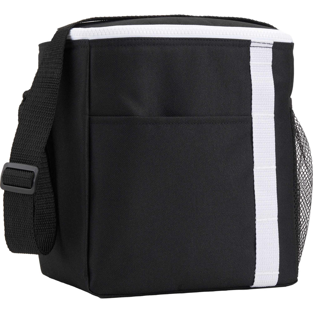 Accent Recycled Lunch Cooler for 12 Cans Full Color - Black - Right Angle 2