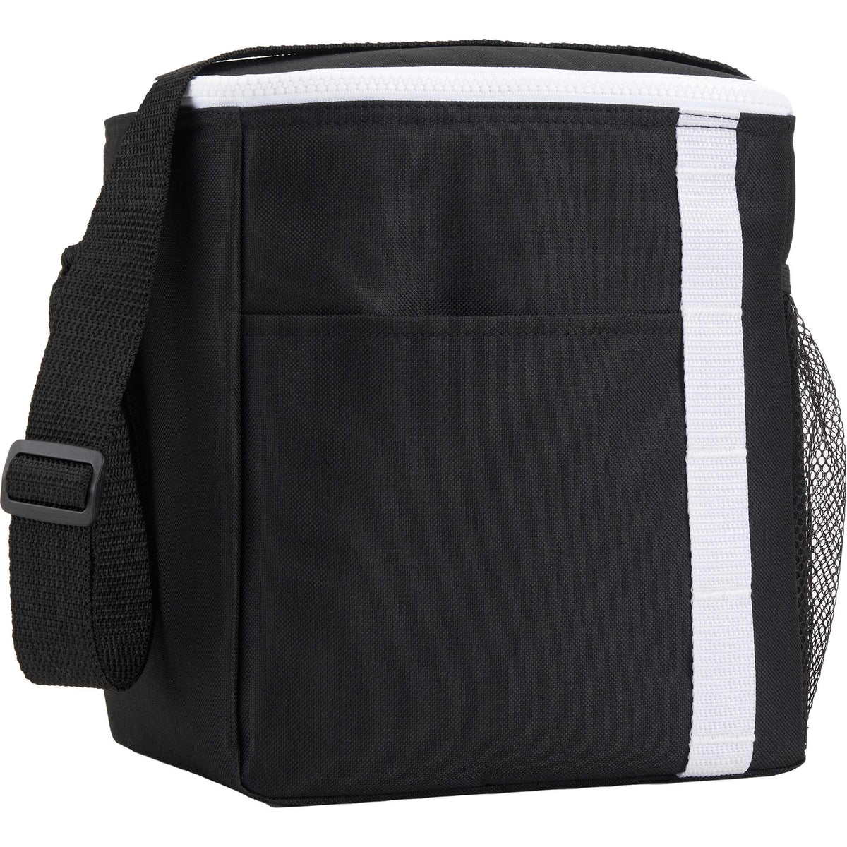 Accent Recycled Lunch Cooler for 12 Cans Full Color - Black - Right Angle 2