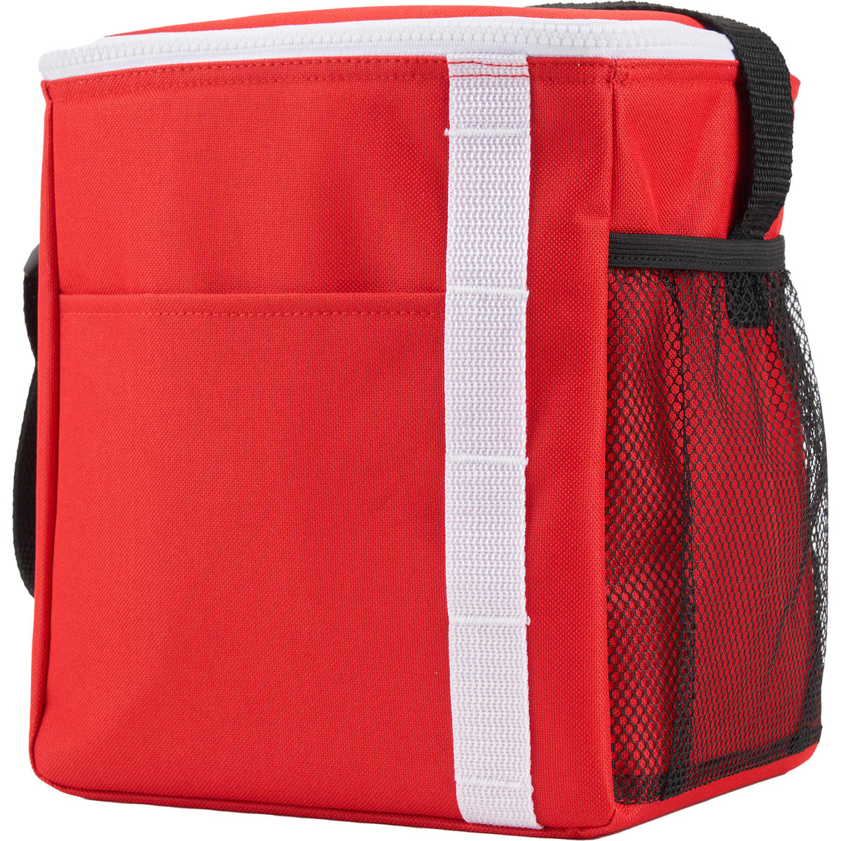 Accent Recycled Lunch Cooler for 12 Cans Full Color - Red - Left Angle 2