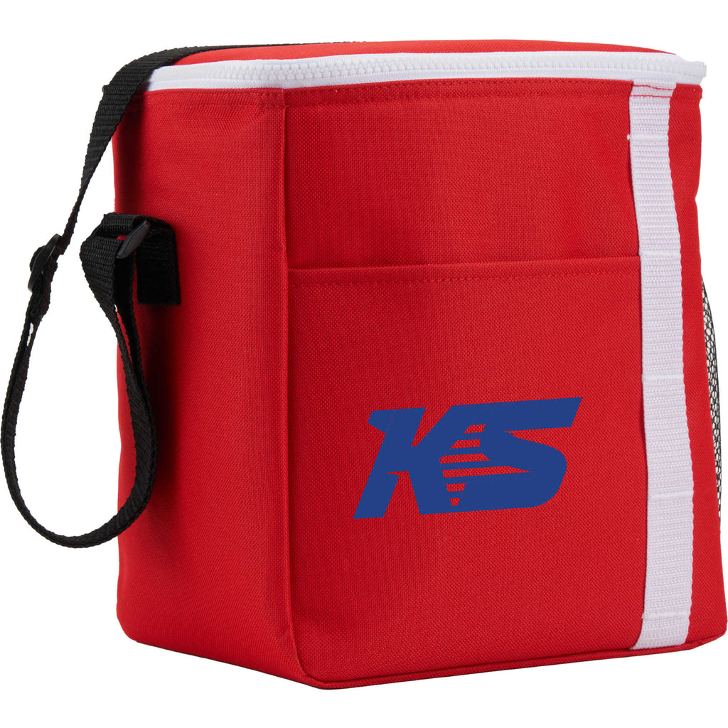Accent Recycled Lunch Cooler for 12 Cans Full Color - Red - Right Angle