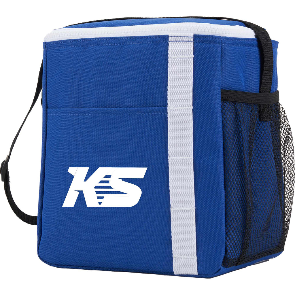 Accent Recycled Lunch Cooler for 12 Cans Full Color - Royal - Left Angle
