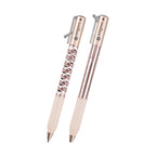 Accordion Pen in Recycled ABS - Rose Gold - Pad Print