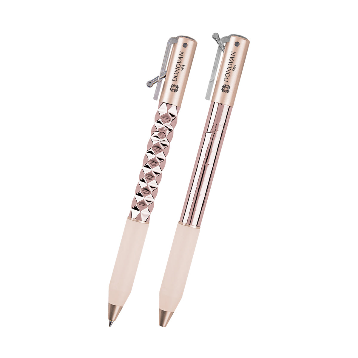 Accordion Pen in Recycled ABS - Rose Gold - Pad Print
