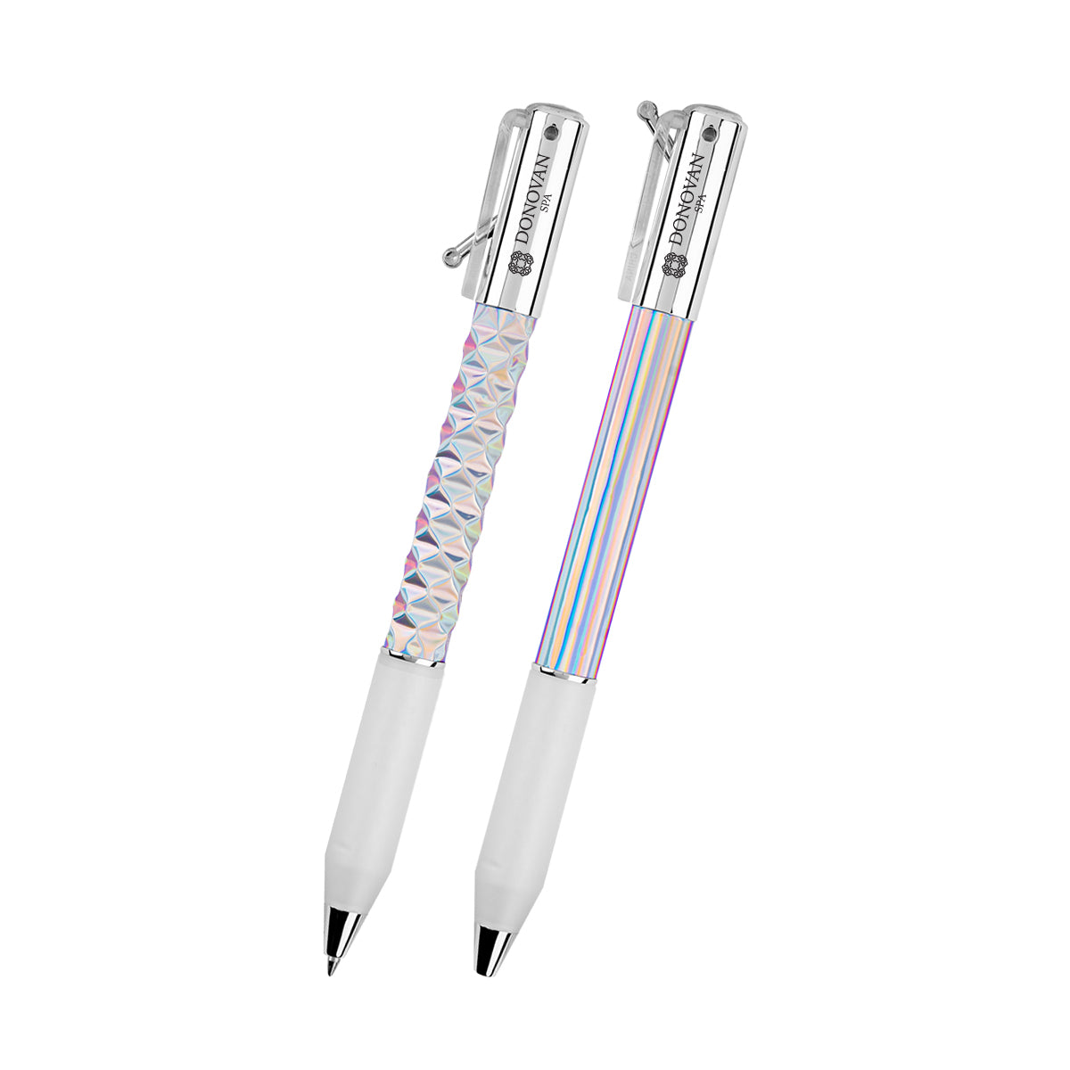 Accordion Pen in Recycled ABS - Silver - Pad Print