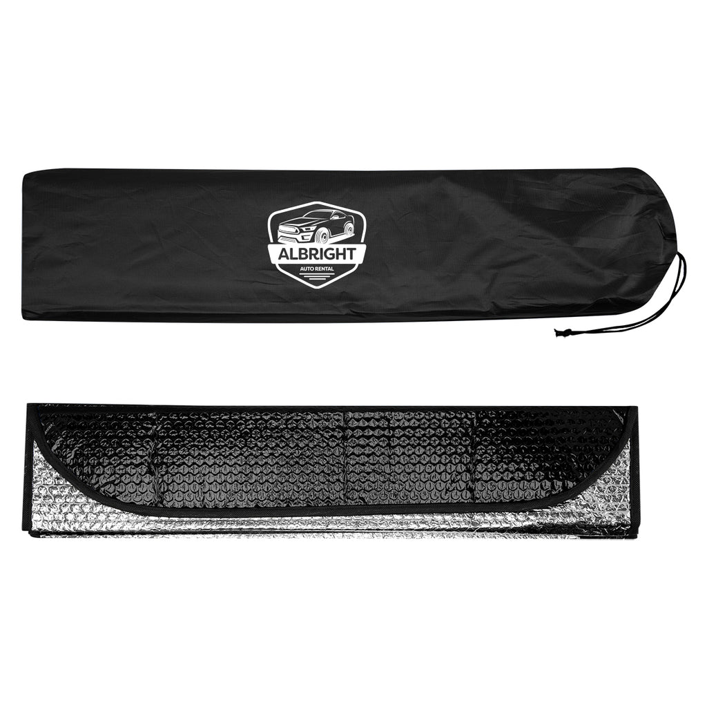 Accordion Sun Shade for Cars - Black - Silk Screen