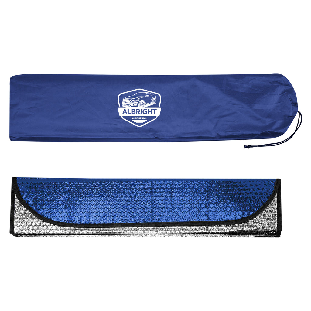 Accordion Sun Shade for Cars - Blue - Silk Screen