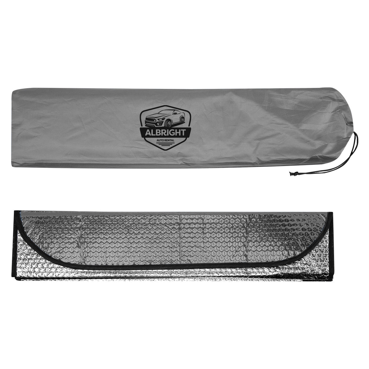Accordion Sun Shade for Cars - Gray - Silk Screen