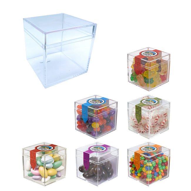 Acrylic Cube Filled with Candy