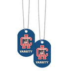 Acrylic Dog Tag on a Chain - White - 4CP