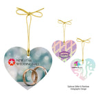 Acrylic Ornament, Heart Shape - White
