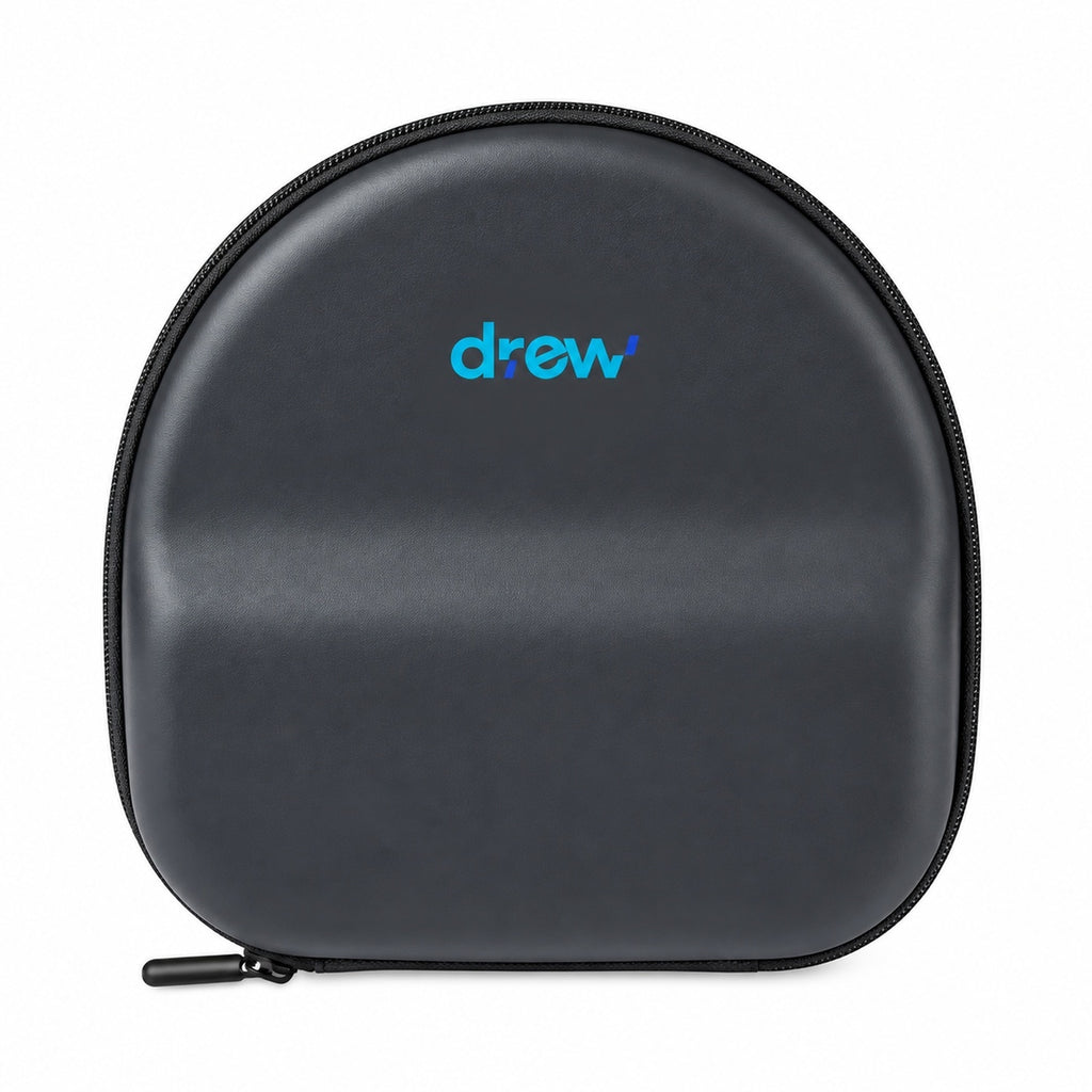 Adaptive Noise Cancelling Headphones with Large Travel Case - Black - View 2