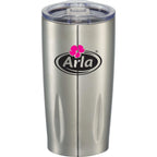 Adrian Geometric Vacuum Tumbler, 20 oz - Silver - Front