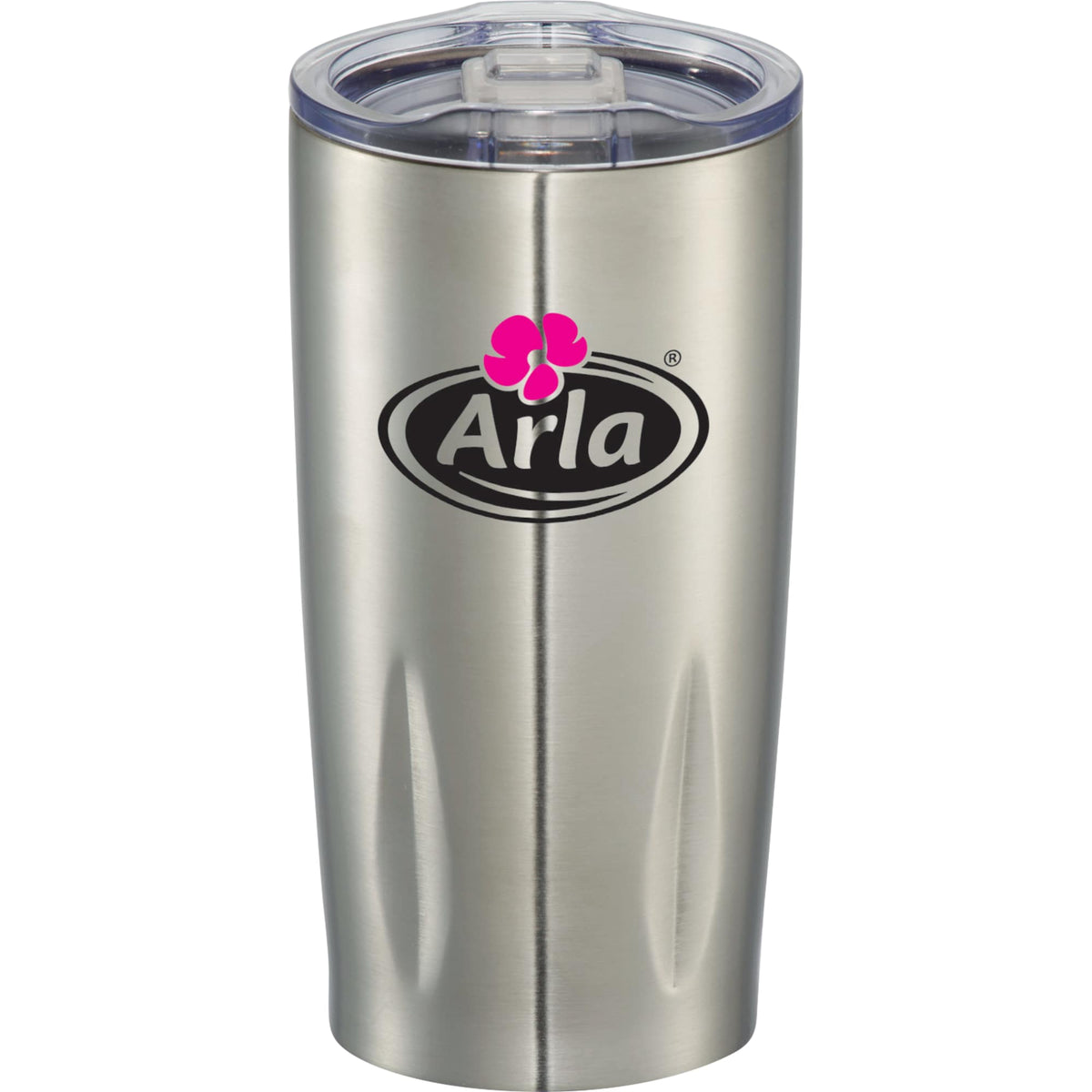 Adrian Geometric Vacuum Tumbler, 20 oz - Silver - Front