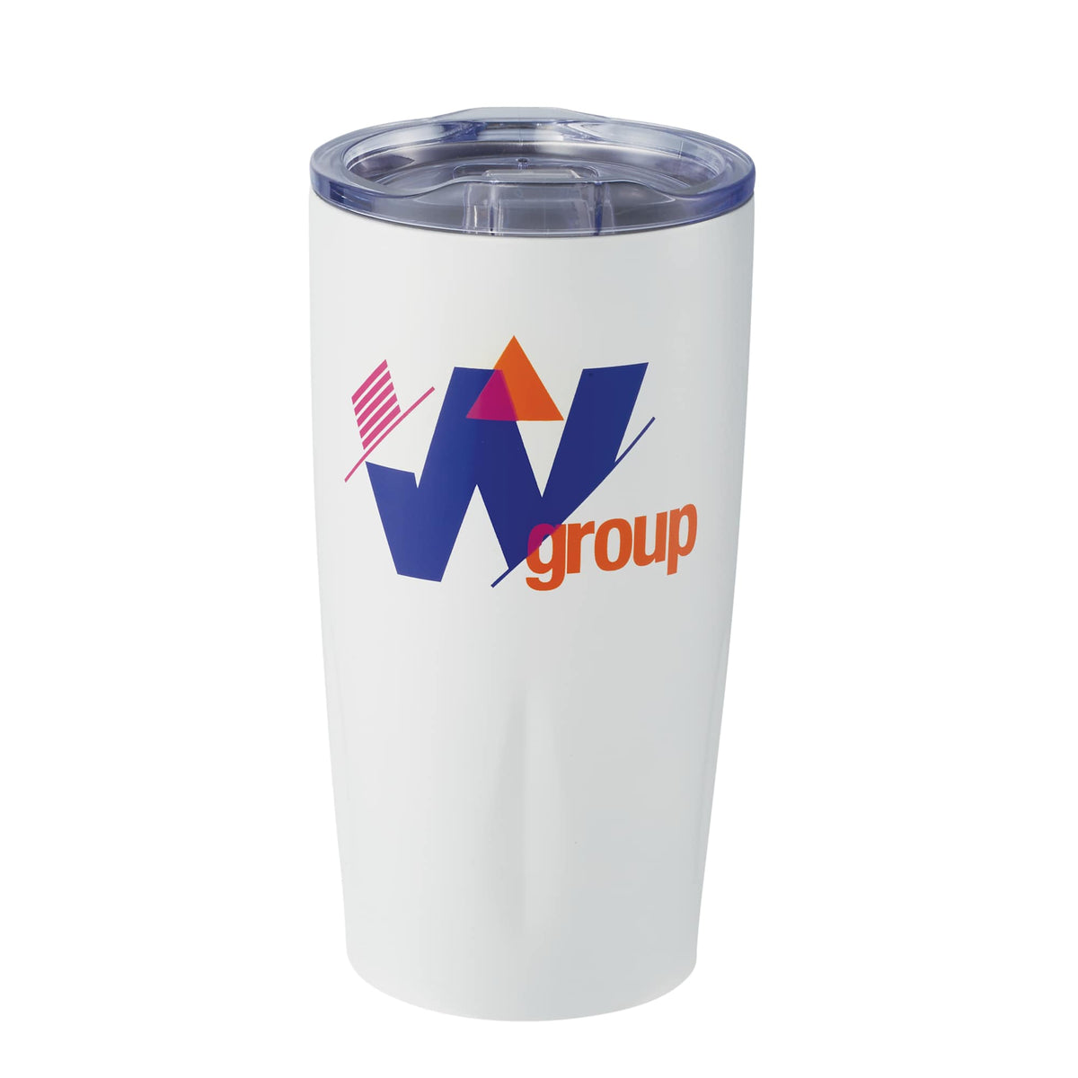 Adrian Geometric Vacuum Tumbler, 20 oz - White - Front